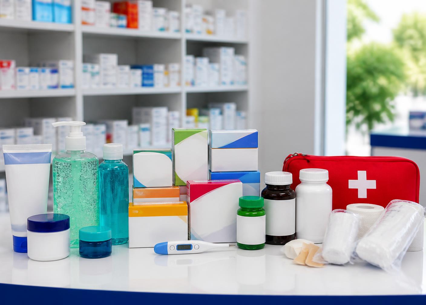 A selection of pharmacy and wellness products